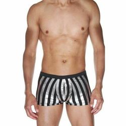 Мужские трусы боксеры в черно-серебристую полоску La Blinque LB15538