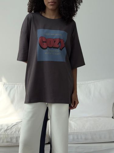 Графитовая футболка оверсайз Cozy
