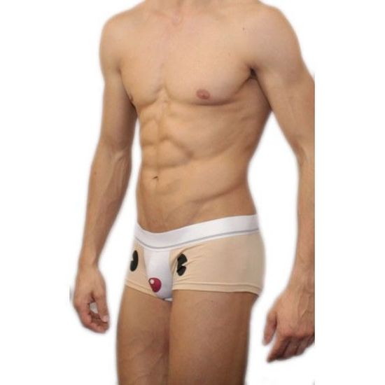 Мужские трусы хипсы с мультяшкой бежевые Superbody Cartoon Bear Begie Boxer