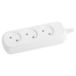 Колодка ЭРА KX-3 3 розетки без зазeмления белая