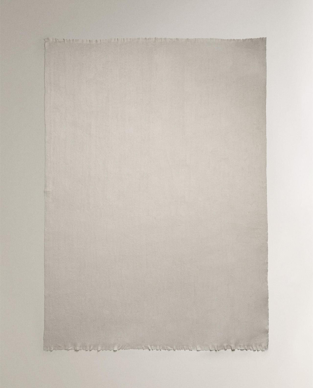 Zara Home - Мягкий плед с бахромой, синий, 140x190 см