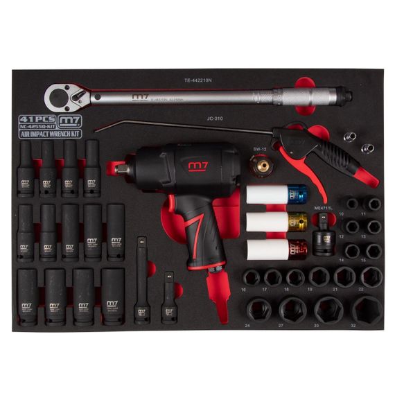 Набор пневмоинструмента 1/2&quot; с принадлежностями, ложемент, 41 предмет MIGHTY SEVEN NC-4255QA