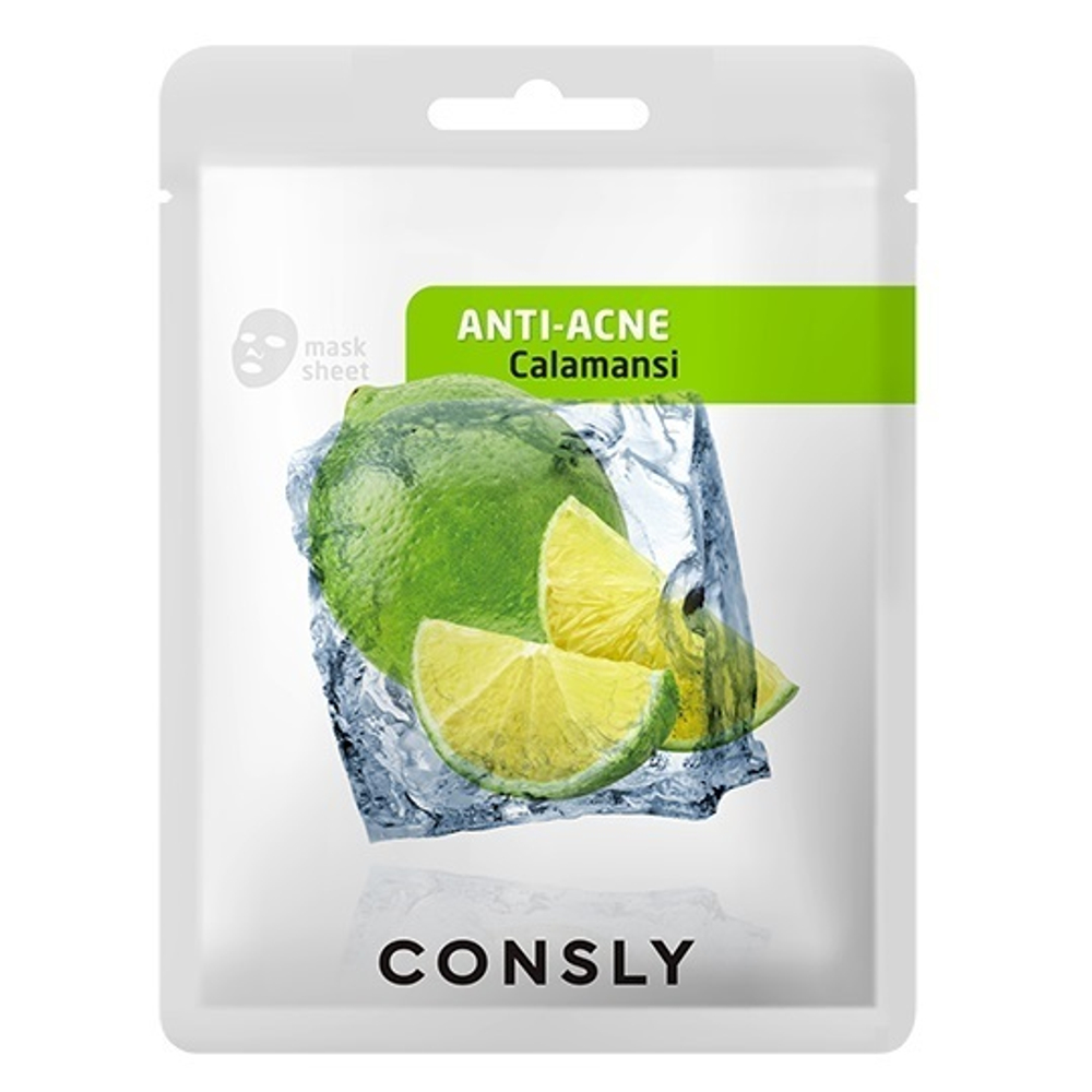 Маска для лица противовоспалительная с экстрактом каламанси Consly Calamansi Anti-Acne Mask Pack