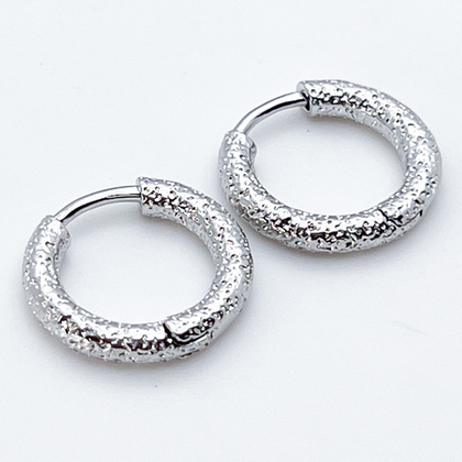 Ювелирные швензы Конго с родиевым покрытием, размер 18 мм, толщина 3 мм, цена за пару