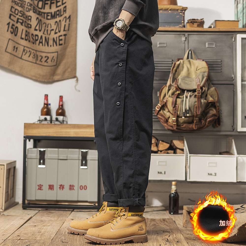 Брюки повседневные брюки с четырьмя пуговицами от кармана.Сезон весна и осень