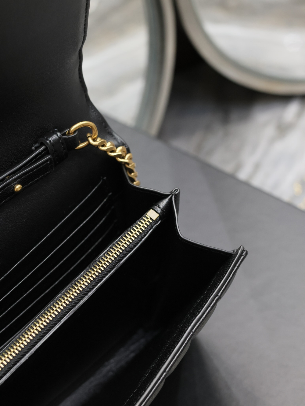 Saint Laurent Cassandre Chain Wallet 23 cm