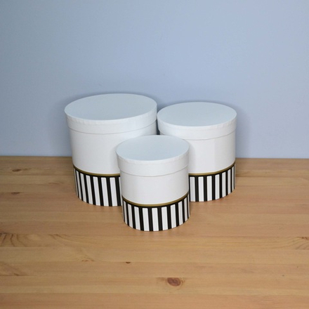 Коробка КРУГ Половинки 19х19см БЕЛЫЙ