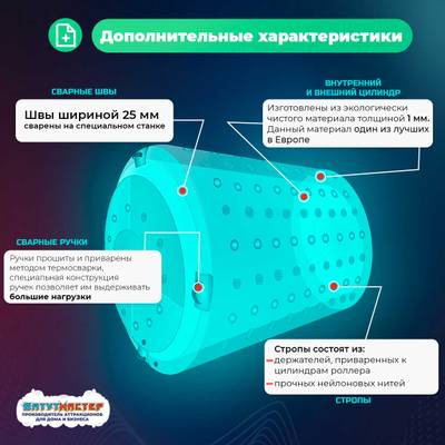 Гидророллер «Зелёный», ПВХ, трёхместный, 2,4×2,2×2,2 м