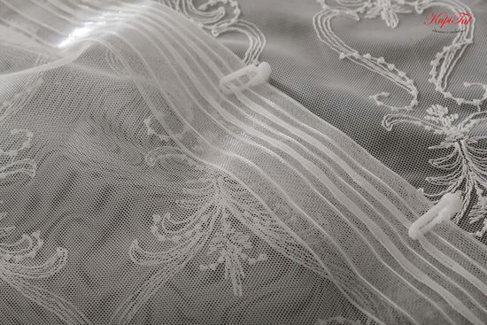 Тюль Марселла французская сетка (молочный)