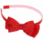 Ободок для волос детский на блистере «Rapunzel», в горошек, микс 6 цветов, 1см