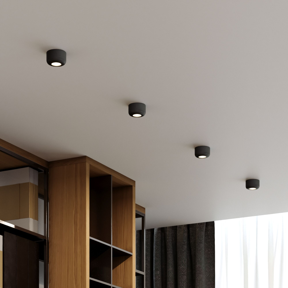 Светильник потолочный светодиодный 7W 4000K чёрный 25088/LED