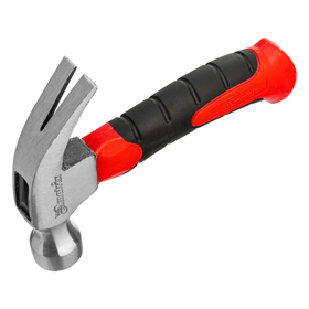 Молоток-гвоздодер мини, фибергласовая двухкомпонентная рукоятка, 250 г Matrix 10444