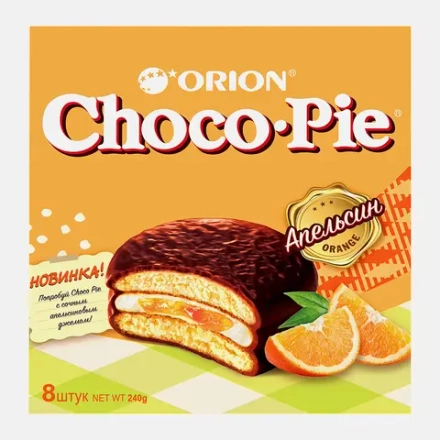 Пирожное бисквитное Апельсин Choco Pie 240г