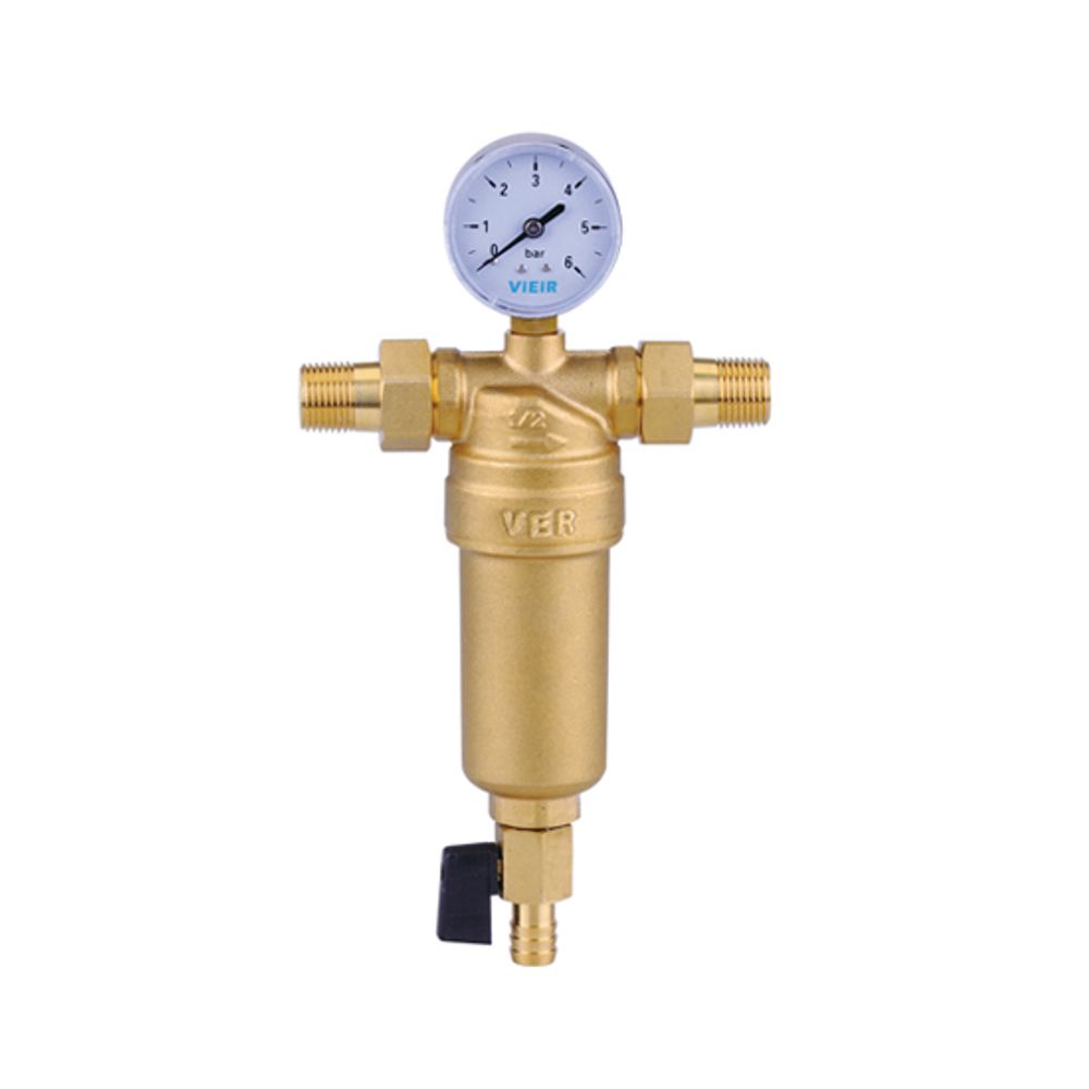Фильтр с манометром 1/2&quot; для гор.воды VIER JH151