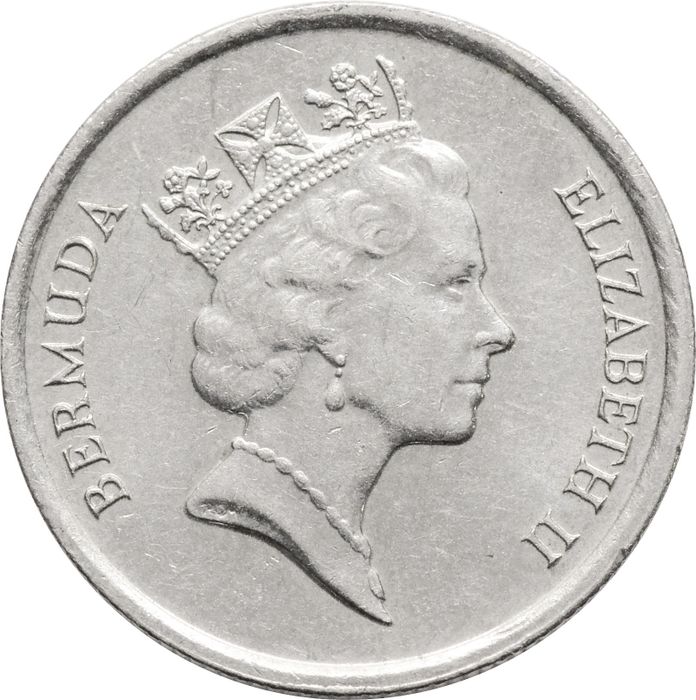 10 центов 1986-1998 Бермуды XF