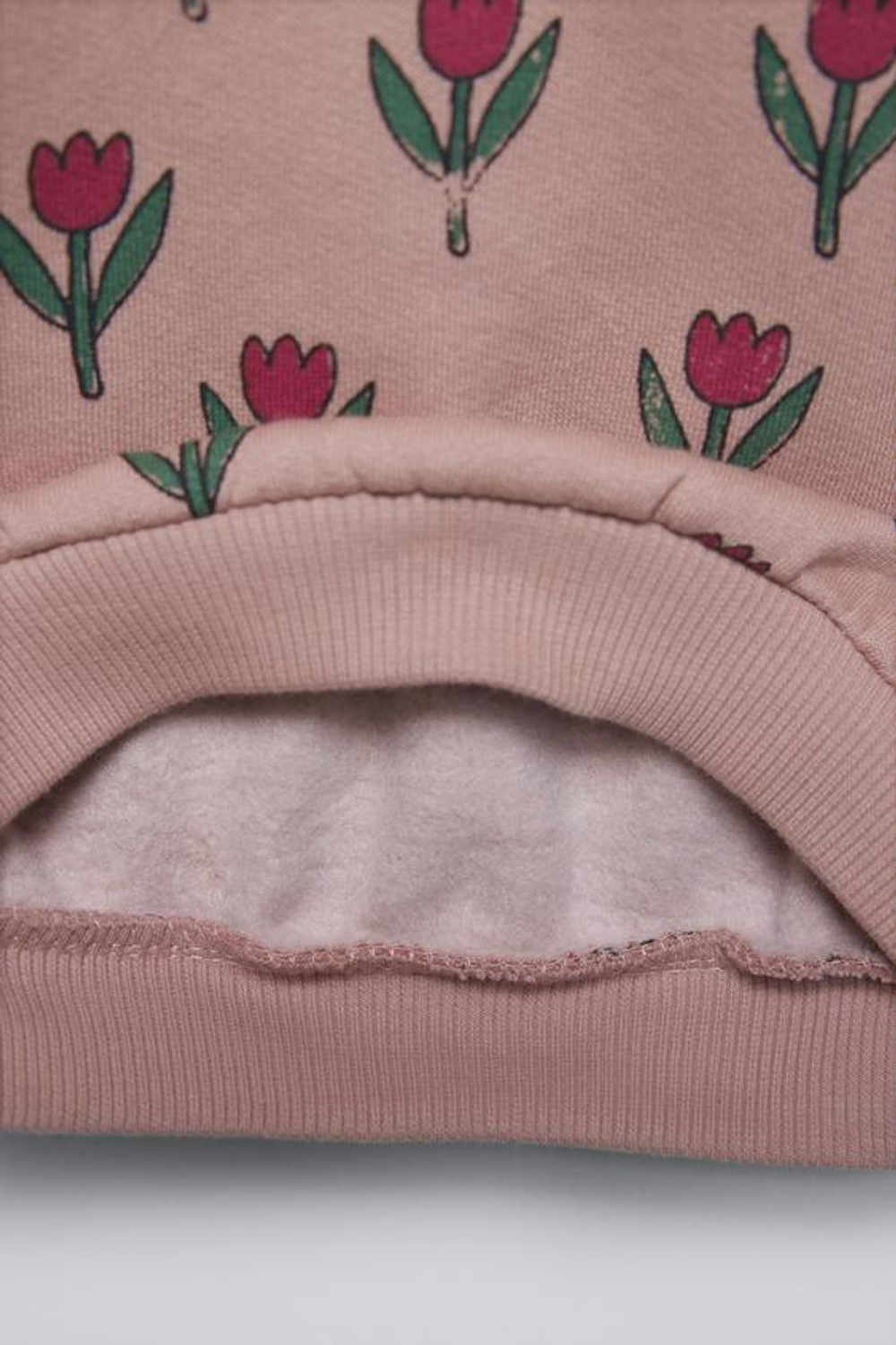 ZARA КОМПЛЕКТ ИЗ ТОЛСТОВКИ С ЦВЕТОЧНЫМ ПРИНТОМ И ЛЕГИНСОВ В РУБЧИК, ТЕРРАКОТОВЫЙ