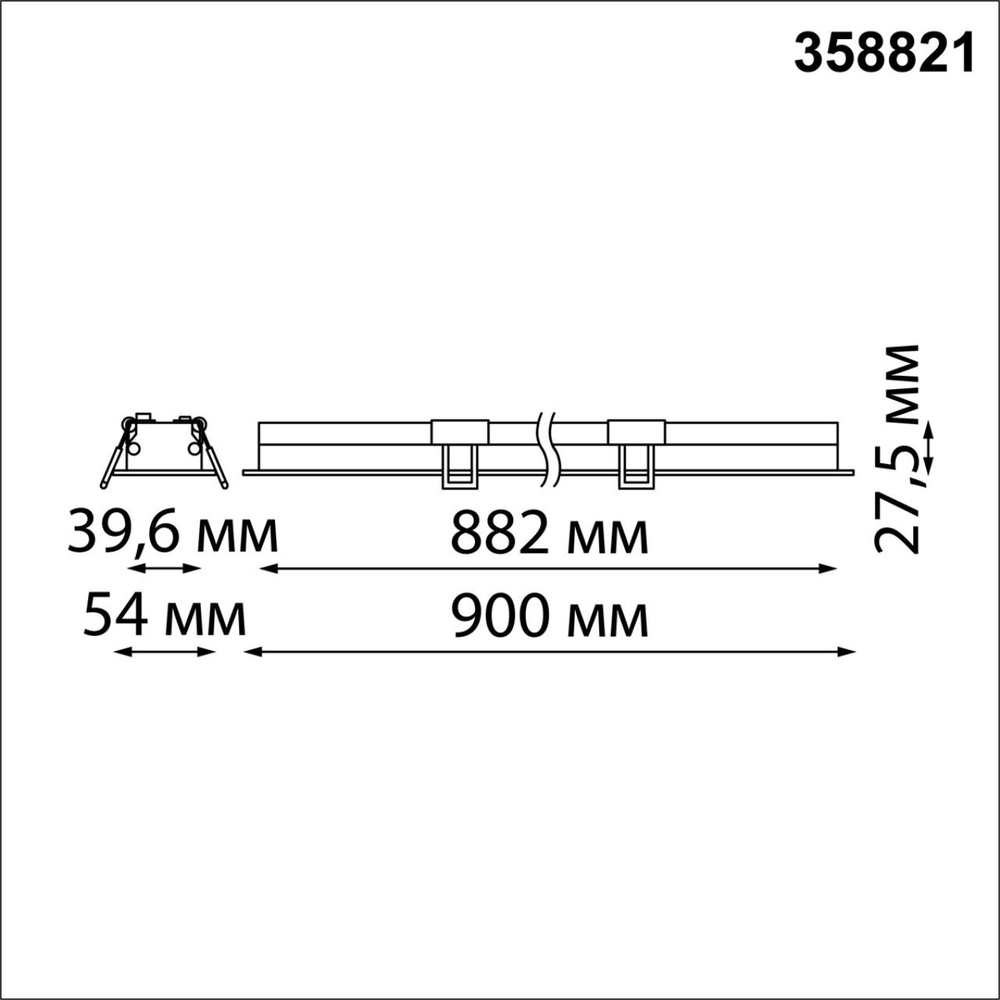 358822 SPOT NT22 486 белый Встраиваемый светодиодный светильник IP20 LED 4000K 24W 220V ITER