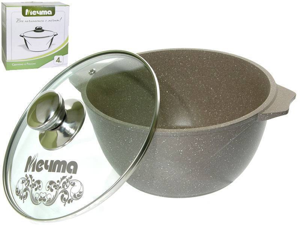 Кастрюля 4л Гранит brown