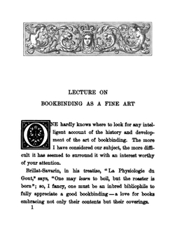 A Lecture On Bookbinding As a Fine Art. Delivered Before the Grolier Club, February 26, 1885: With Sixty-Three Illustrations | Robert Hoe