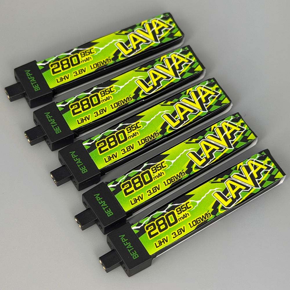Аккумуляторы Betapv Lava2 1S 280mAh 95С 3.8V 5 шт.