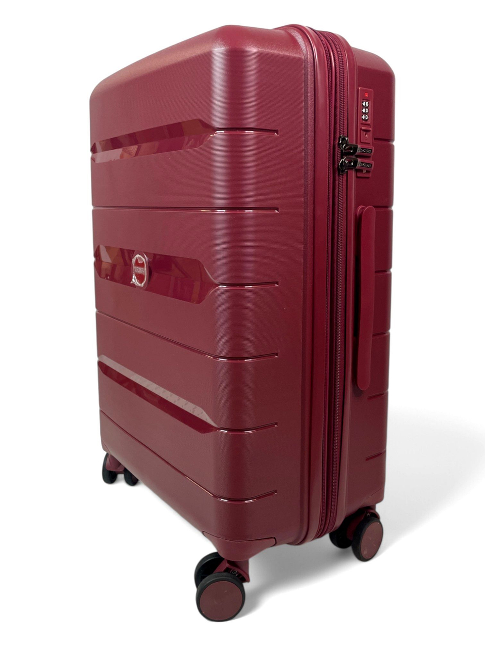 Средний чемодан Mironpan 23102, Бордовый, M+