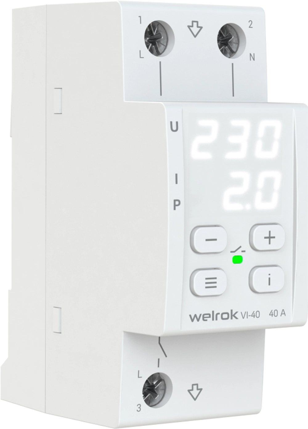 Реле напряжения с контролем тока Welrok VI-40