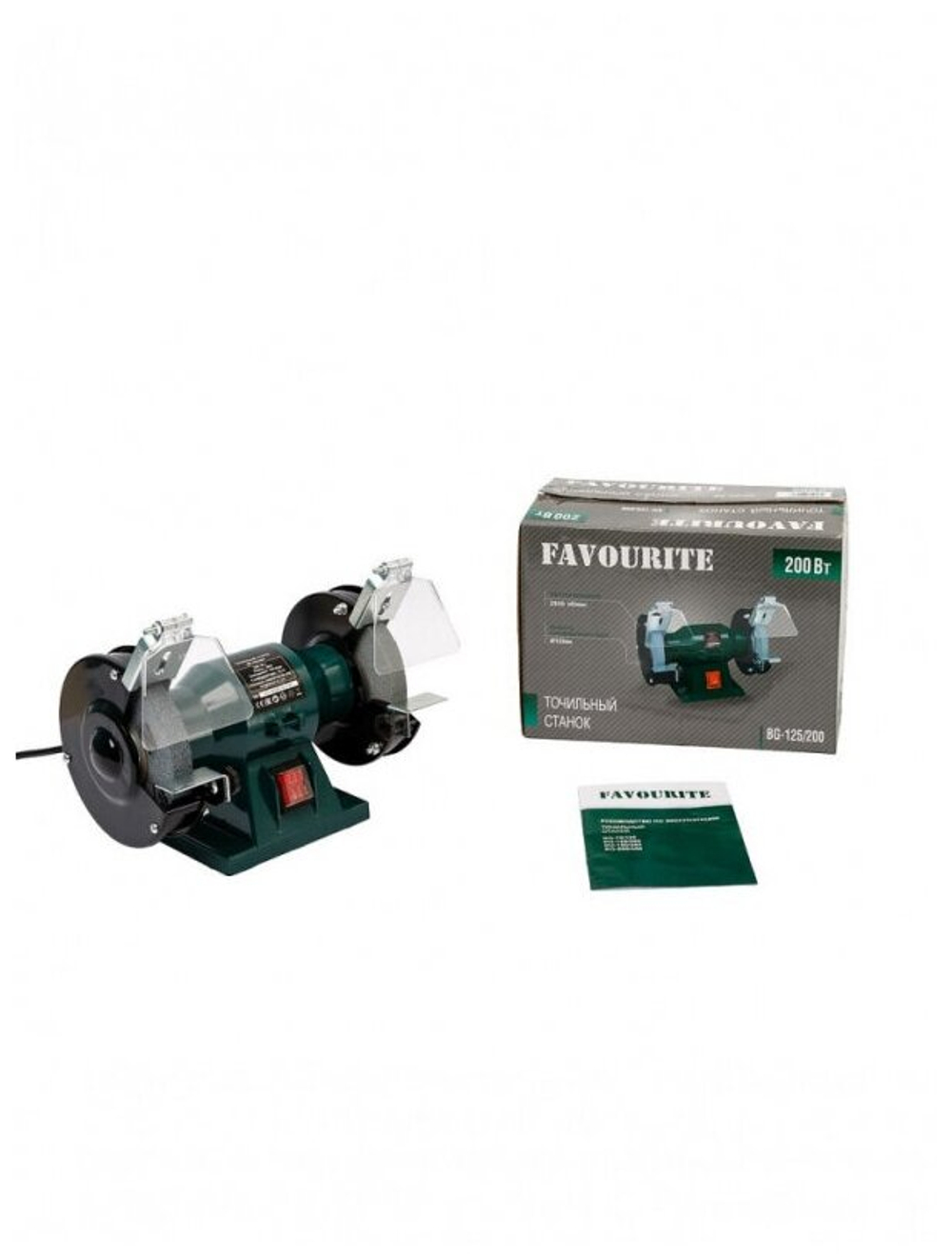 Точило FAVOURITE BG 125/200 200Вт, ф125мм, 2950об/мин (120100200)