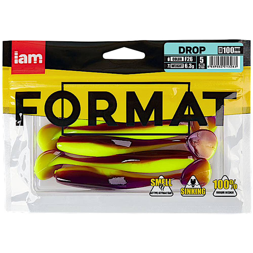 Мягкая приманка IAM Format Drop 100мм 6.3г 5шт