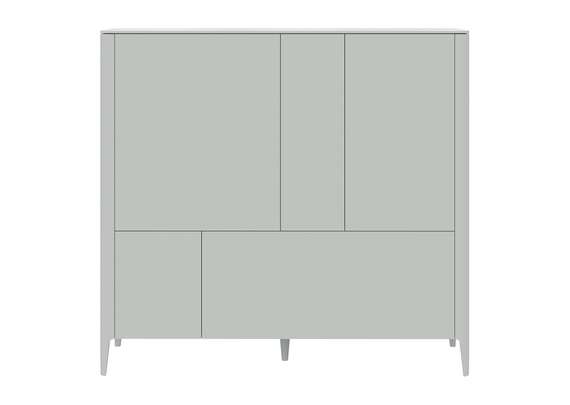 Шкаф Type 3 двери 2 ящика высота 135 см (светло-серый)