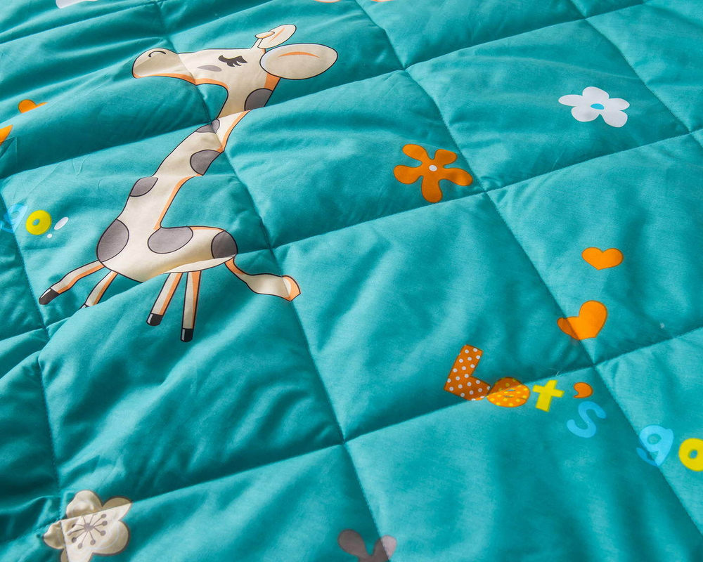 Детское постельное белье 1.5 спальное Sofi De MarkO Giraffe синее