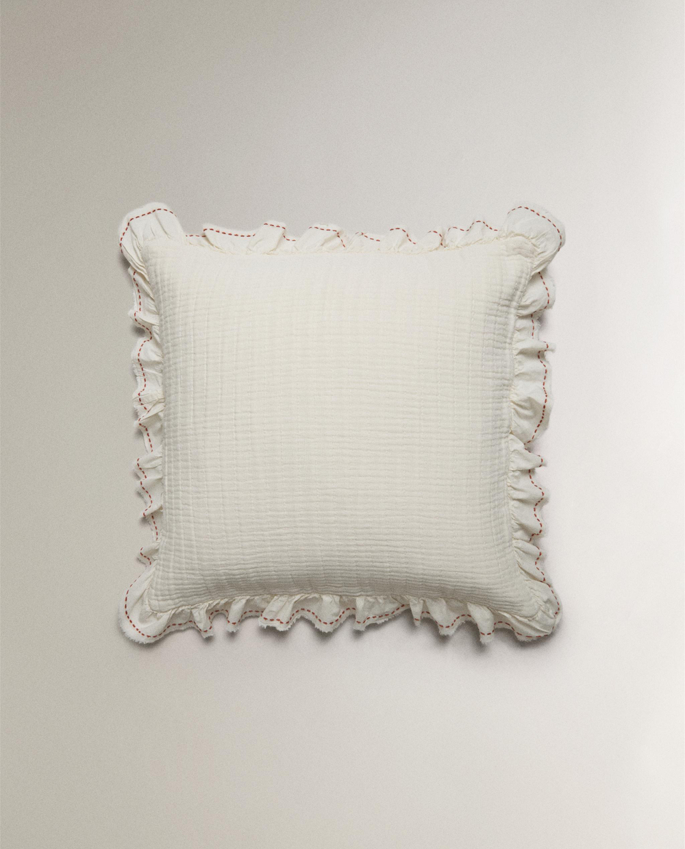 Zara Home наволочка декоративная из хлопка, оранжевый, 40x40 см