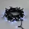 Светодиодная гирлянда с колпачком 100 холодных белых LED ламп 10 м., 220-230 В., черный провод ПВХ, IP65, LTC (PST100CAP-11-2W)