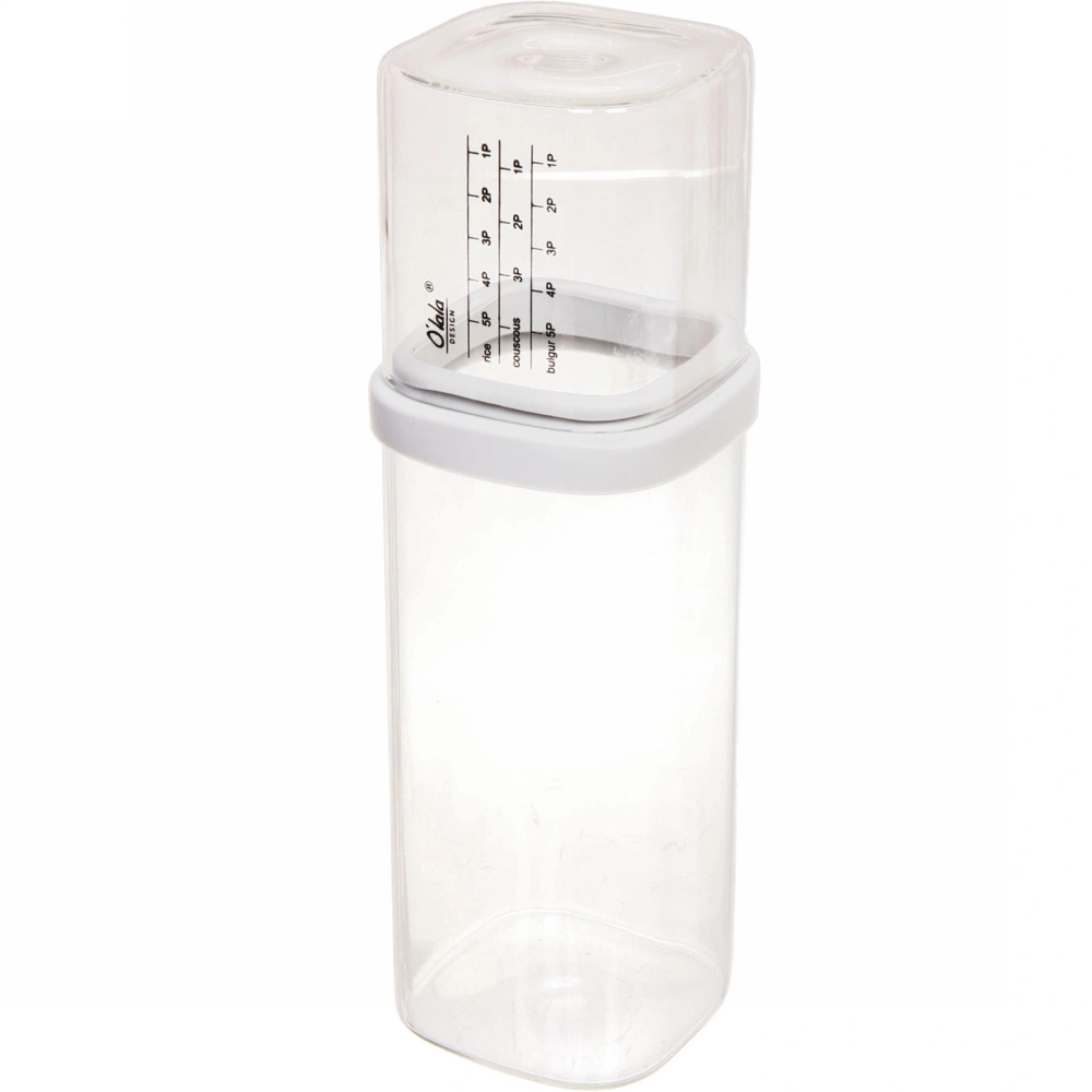 Банка для продуктов стеклянная 800мл «O'lala» с мерный стаканом