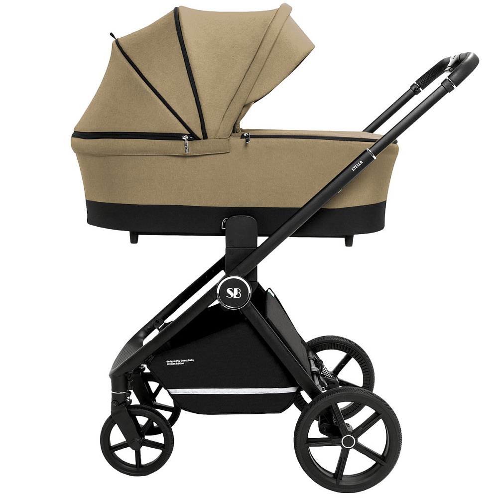 Коляска 3 в 1 Sweet Baby Stella + автокресло Premier Black Beige