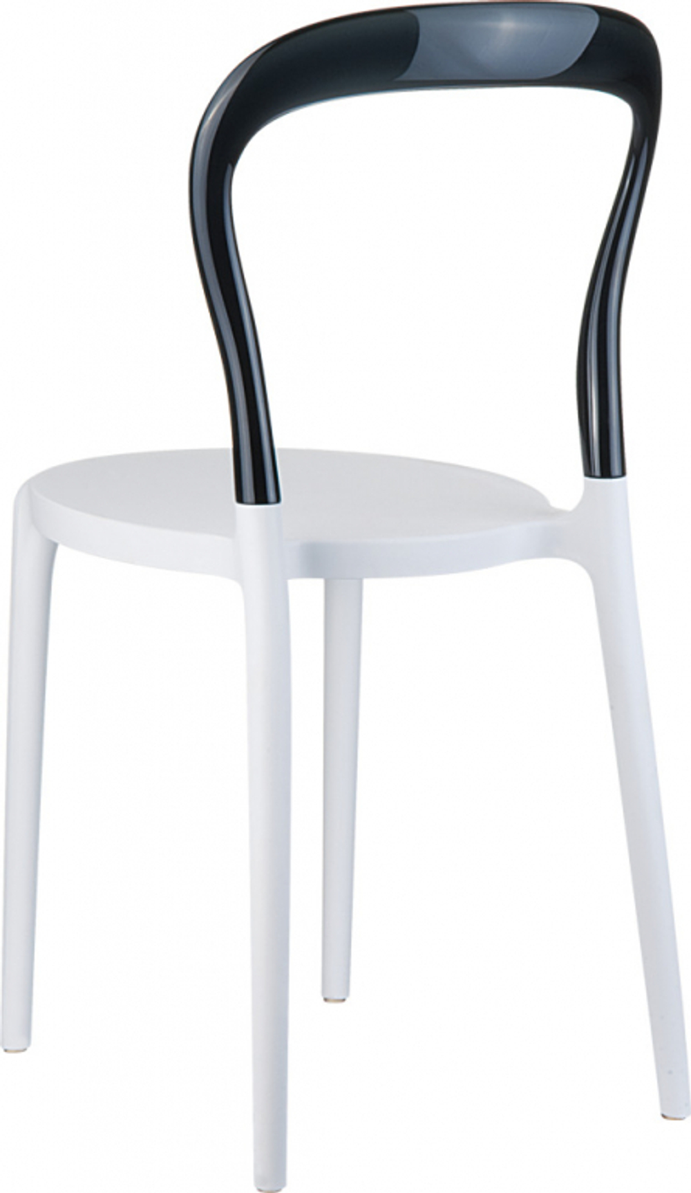 Стул пластиковый Siesta Contract Mr Bobo, белый, черный