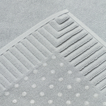 Коврик для ванной с фактурным бортиком светло-серого цвета из коллекции essential, 50x80 см