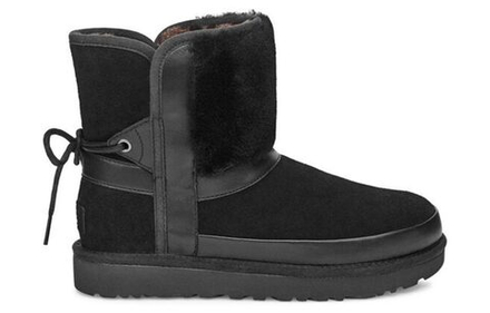 UGG Угги Classic Leopard Lined Bow, черный