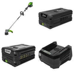 Комплект: триммер аккумуляторный, аккумулятор (2 шт.), зарядное устройство Greenworks GD82LT/G82B5/G82B2/G82C 2110607/2914607/2914907/2914707