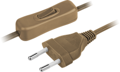 Провод с вилкой для бра Navigator 500Вт 1,7м ручной коричневый 30148