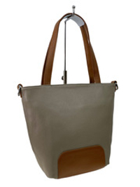 Женская сумка из натуральной кожи, цвет серо-бежевый