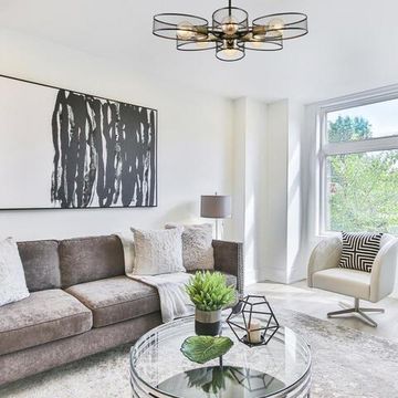 8153/6C COUNTY LN25 черный/медный, металл Потолочный светильник Е27 6*60W 220V VIVANA