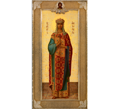 Икона святая царица Александра на дереве на левкасе