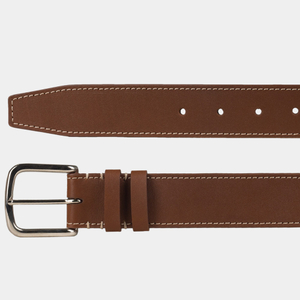 Женский ремень 35мм из кожи теленка, коричневого цвета