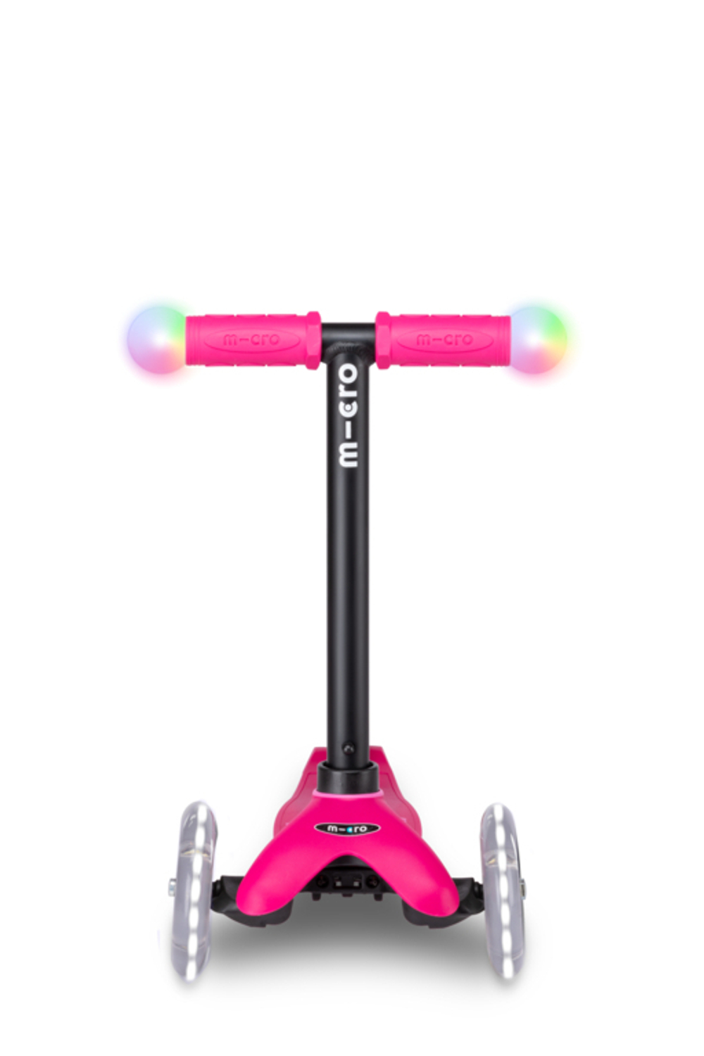 Самокат Micro Mini2Grow Deluxe Magic LED розовый