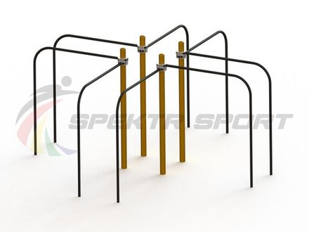 Комплекс брусьев уличных крестообразный SP GTO-92_76mm 89