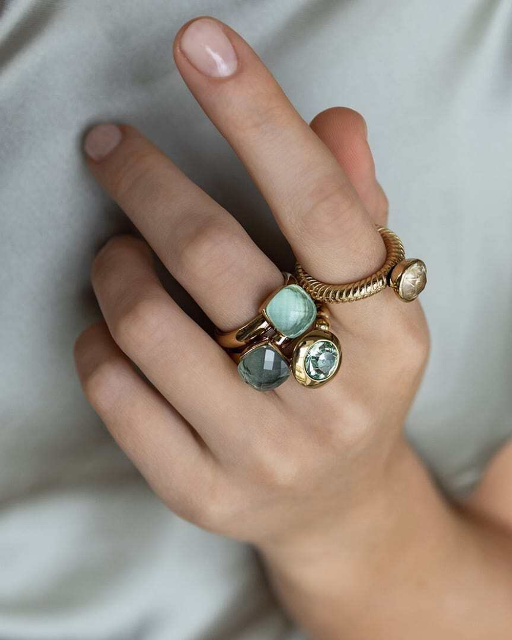 Кольцо Qudo FIRENZE 16.5 (G) Light Grey 107001/40-5223 16.5 размер 16,5