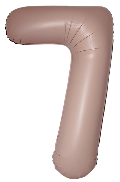 FM (40''/102 см) Цифра, 7 Slim, Винтажная роза, Матовый, 1 шт. в уп.