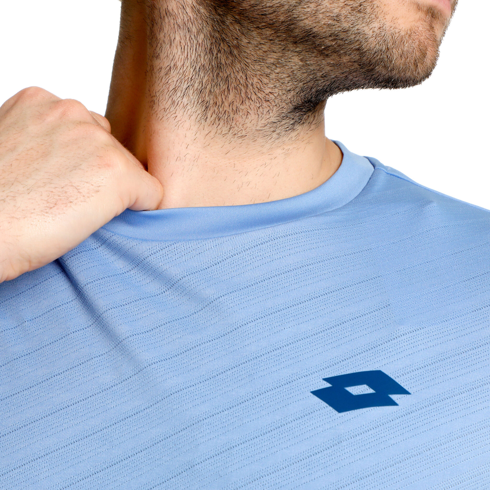 Мужское теннисное поло Lotto Tech 1 D1 T-Shirt Men - Light Blue, Blue