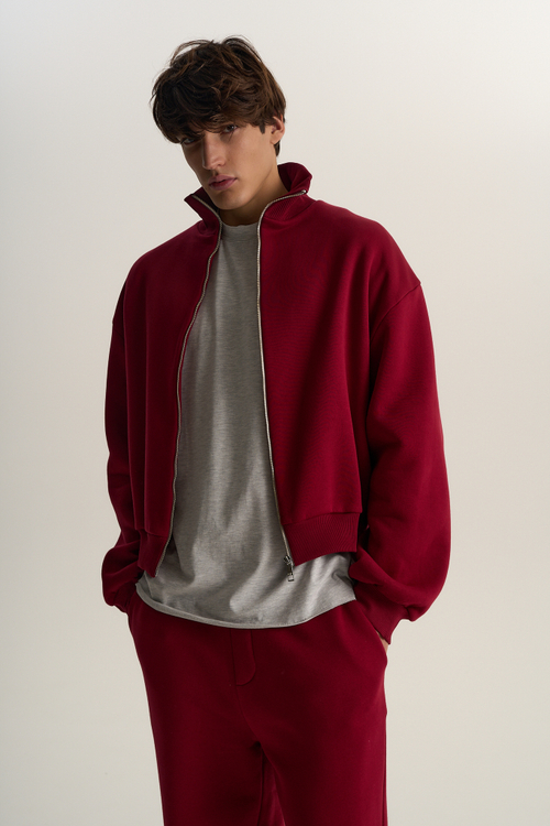 Худи на молнии унисекс футер с начесом, кофе