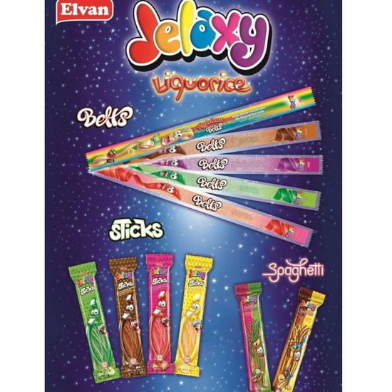 Кислый мармелад Jelaxy Belts Cola со вкусом колы, 15 г (Турция)